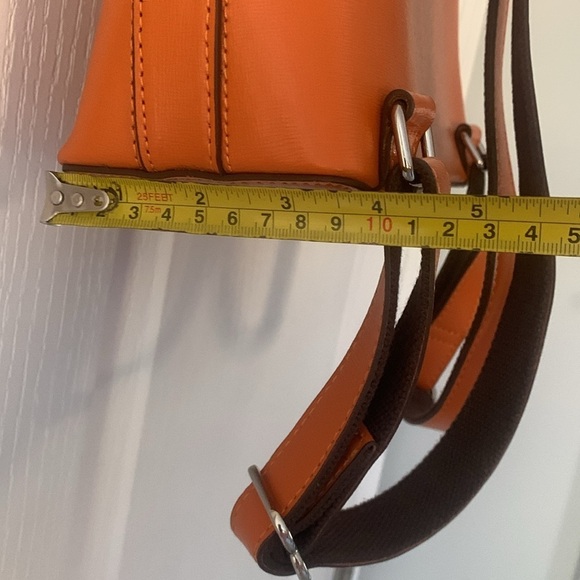 Jack George’s leather backpack CHELSEA ANGELA BACKPACK orange structure - Picture 9 of 16